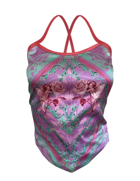 Cherub Clash Mauve – Top Corsetto in Raso| Palma Lampo