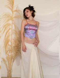 Cherub Clash Mauve – Top Corsetto in Raso| Palma Lampo 2