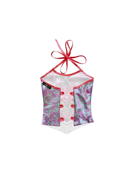Cherub Clash Mauve – Top Corsetto in Raso| Palma Lampo
